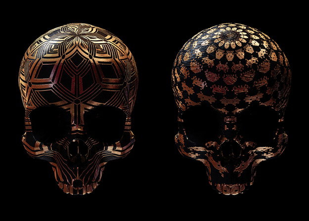 Цифровые черепа с узорами от Billy Bogiatzoglou